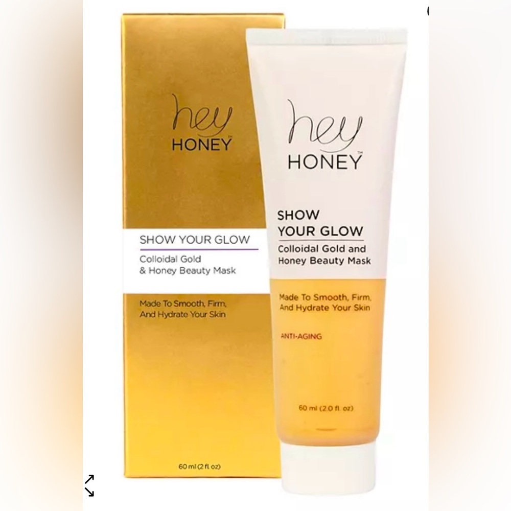 Hey Honey Show Your Glow Colloidal Gold-Tone Honey Beauty Mask, 50 ml NEW